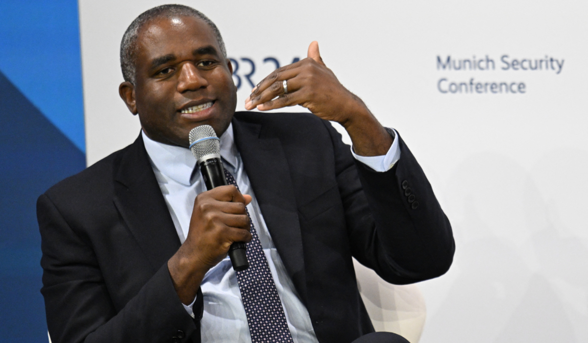 The UK will support those committed to ending this conflict. And we will take action against those who continue to fuel it, says David Lammy, UK foreign secretary. (AFP)