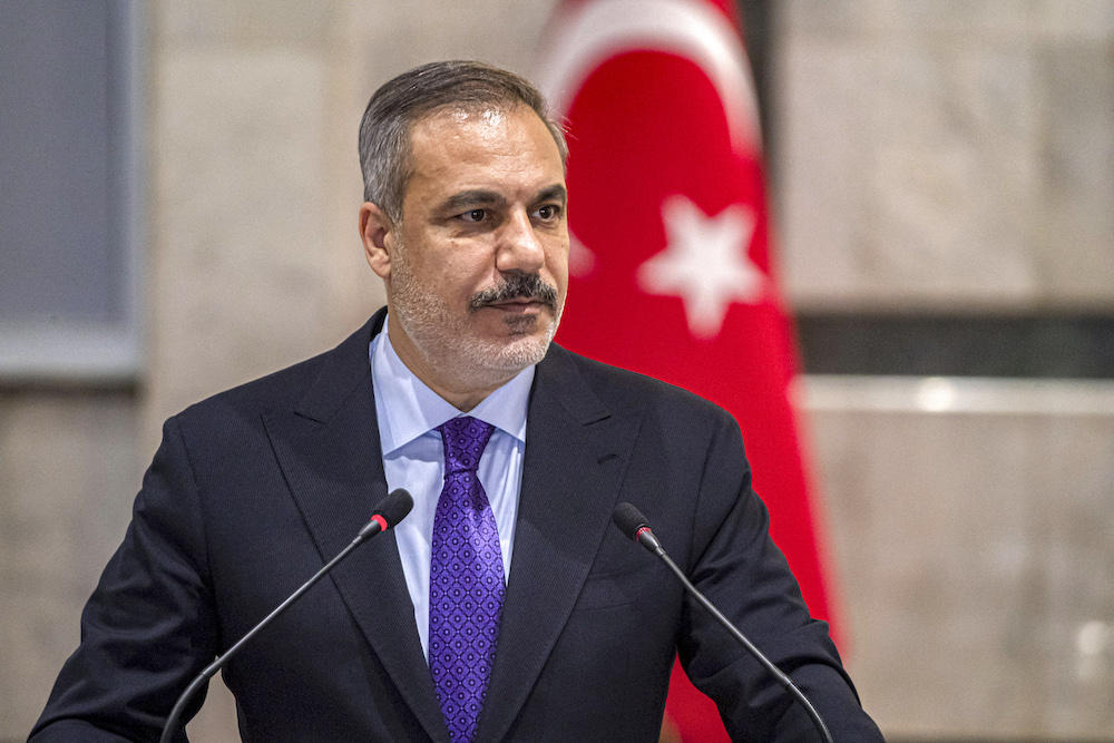Turkish Foreign Minister Hakan Fidan said Turkiye was ready to take any step that would help bring peace (AFP file photo)