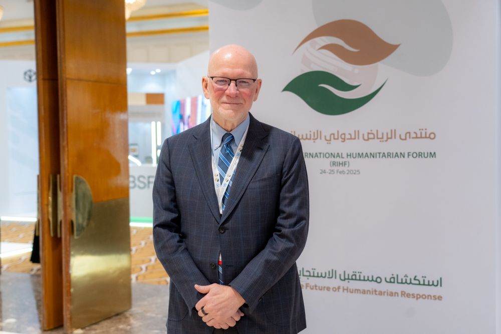 President of Global Development at the Gates Foundation Dr. Chris Elias at the 4th Riyadh International Humanitarian Forum (RIHF), on Tuesday, in Riyadh. (AN Photo/Jafar Al-Saleh)
