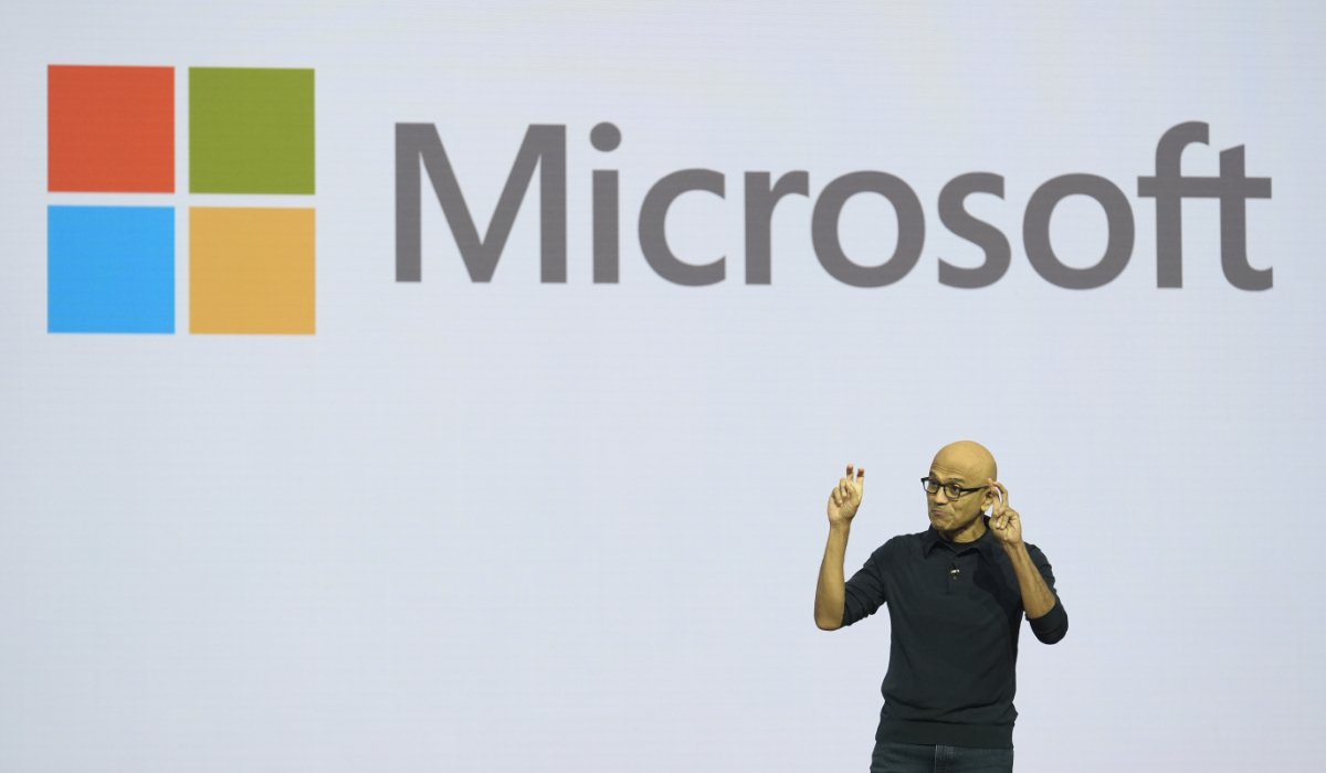 Microsoft CEO Satya Nadella addresses attendees at the Microsoft Ignite conference, Nov. 19, 2024, in Chicago. (AP)