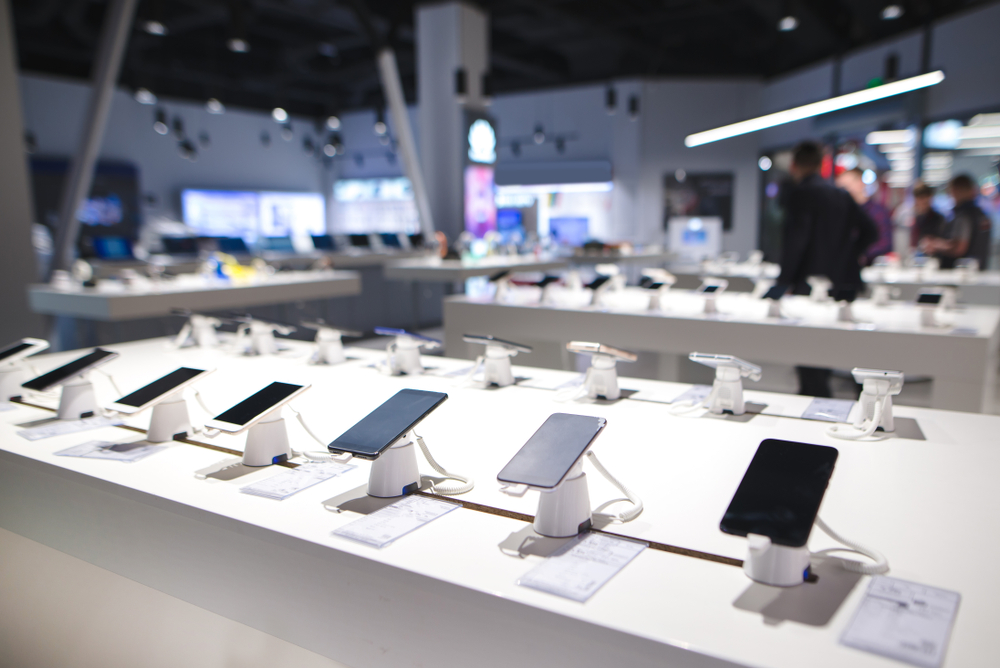 Electronics was one of the few sectors that registered positive growth during the week. Shutterstock