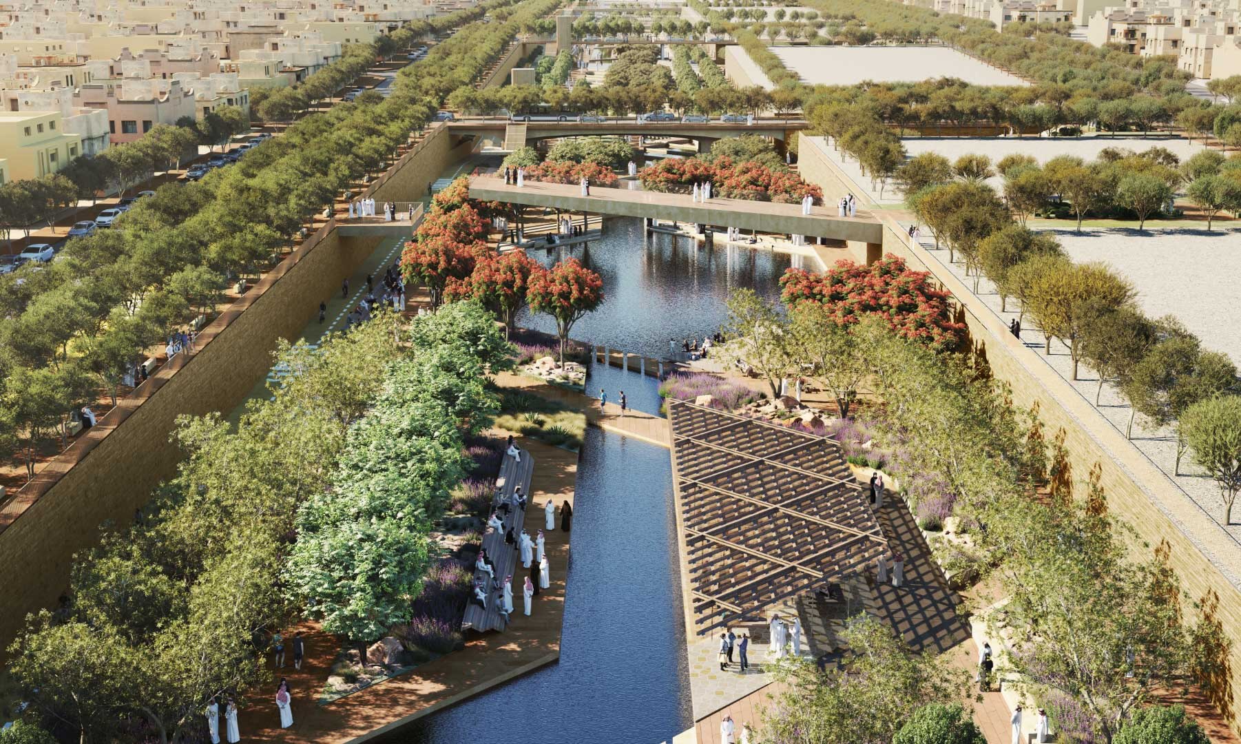 The project, led by the Sports Boulevard Foundation, is now 40 percent complete, with 83 km of the route set to be accessible to visitors starting Feb. 27, according to the Saudi Press Agency. File
