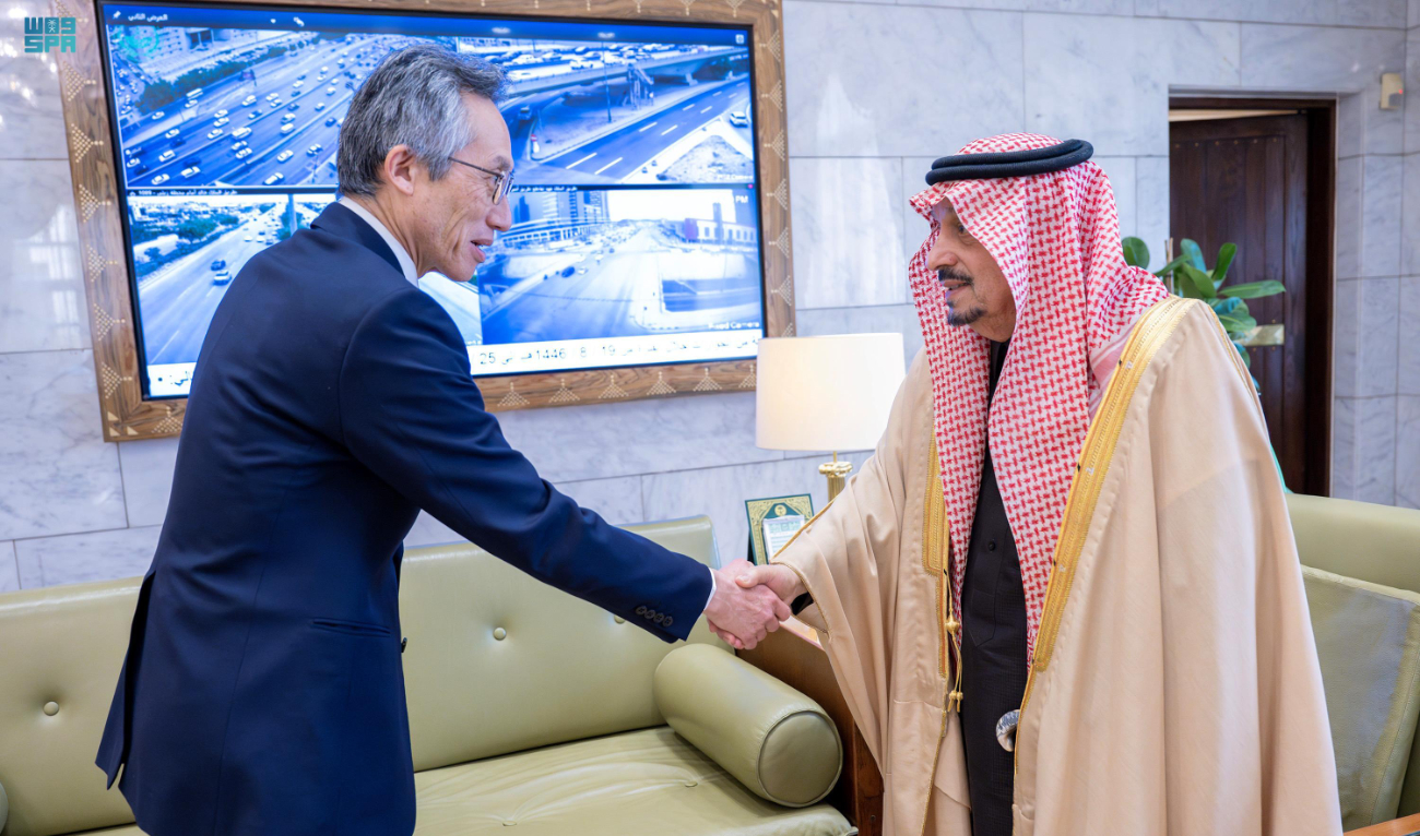 Prince Faisal welcomed his guest and wished him success in his new role. (SPA)