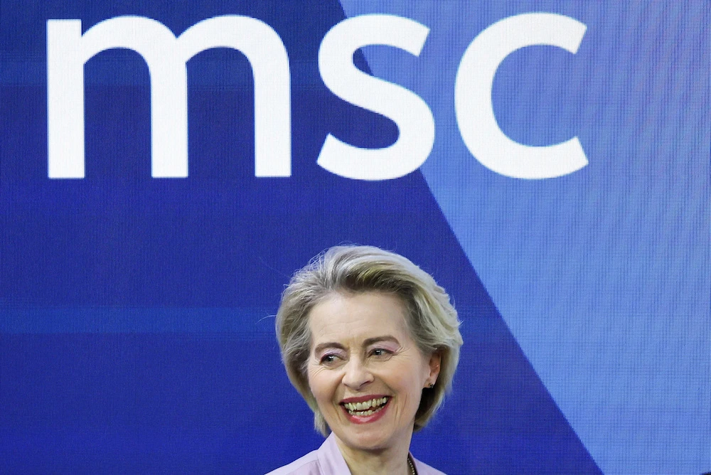 President of the European Commission Ursula von der Leyen attends the Munich Security Conference. (Reuters)