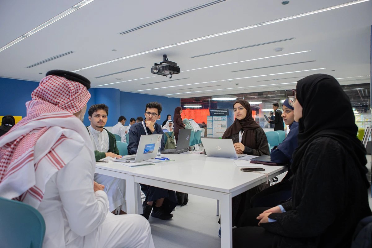 A file photo of the 2024 Ibdaa winners who participated in the International Science and Engineering Fair in the US. (X: @mawhiba)