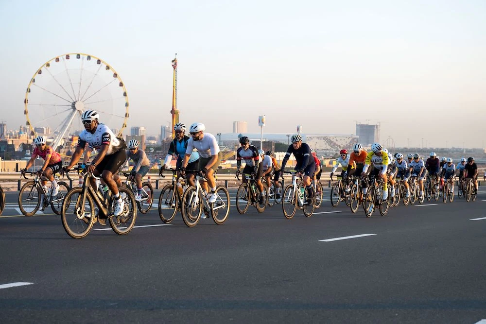 More than 1,000 cyclists took part in the first edition of L’Etape Dubai by Tour de France. (Supplied)
