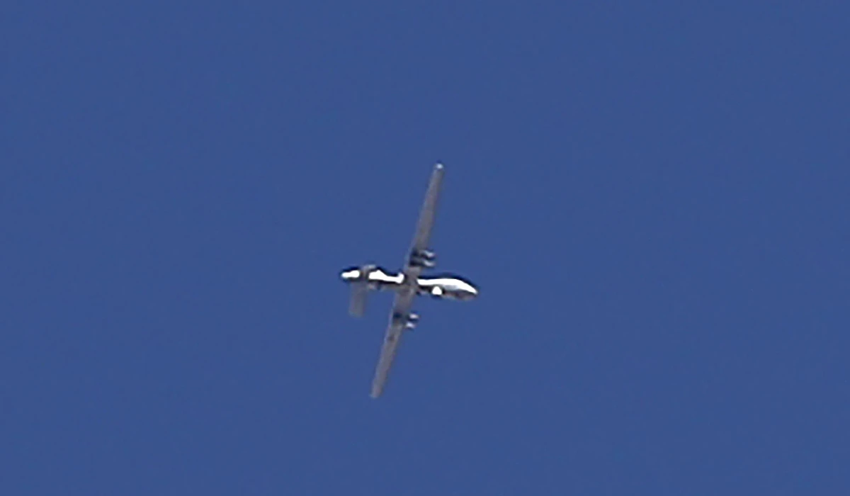 In this file photo taken on November 22, 2016 a US made MQ-9 Reaper military drone flies over the Iraqi city of Mosul. (AFP file photo)