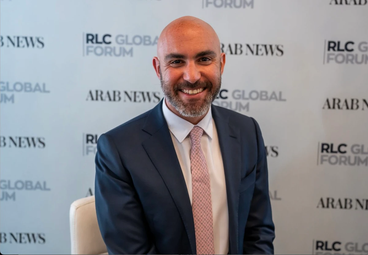 Cenomi Centers Chief Operating Officer Bruno Wehbe during an interview with Arab News at the Retail Leaders Circle Global Forum 2025 in Riyadh. AN photo by Loai Ali
