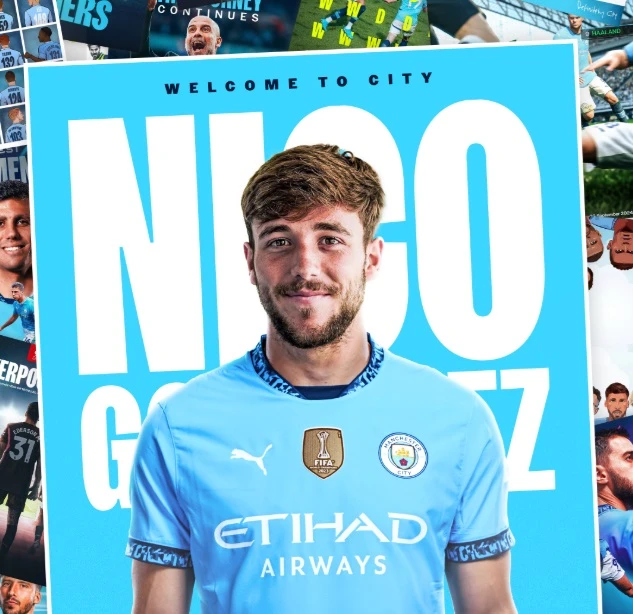 Manchester City signed Nico Gonzalez from Porto in the biggest move from Premier League clubs on Monday’s transfer deadline day. (X/@ManCity)