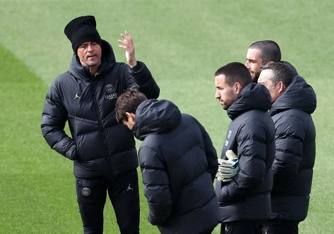 PSG head into the Champions League’s knockouts in rude health, with their crushing domination against domestic opposition making a Ligue 1 and French Cup double look highly likely and leaving them in a strong position to keep advancing in Europe. (AFP/File)