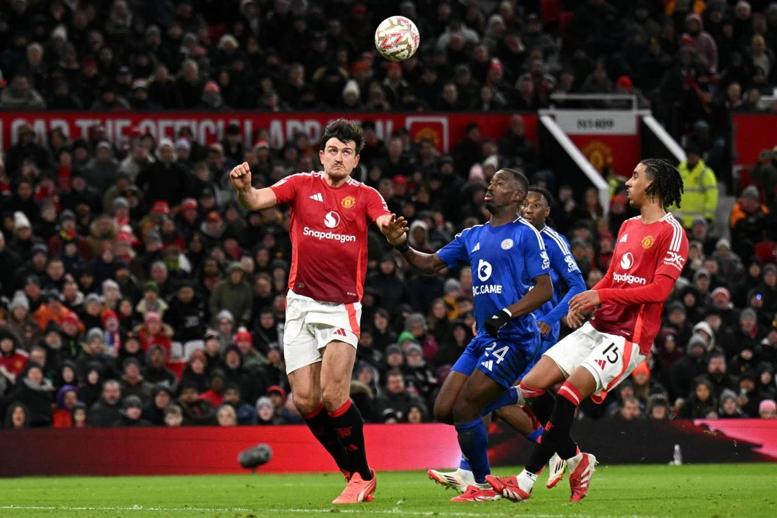 Harry Maguire’s controversial header won the game for United. (AFP)