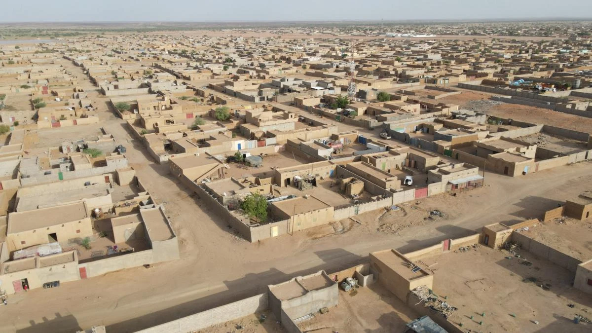 An aerial view of the city of Kidal in Mali on August 27, 2022. (AFP)