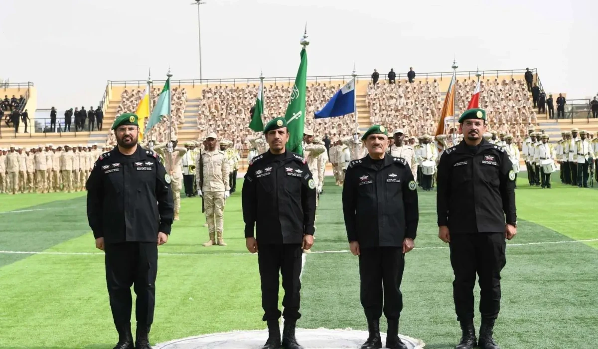 High-ranking officials, senior Royal Guard officers and members attended the event. (SPA)