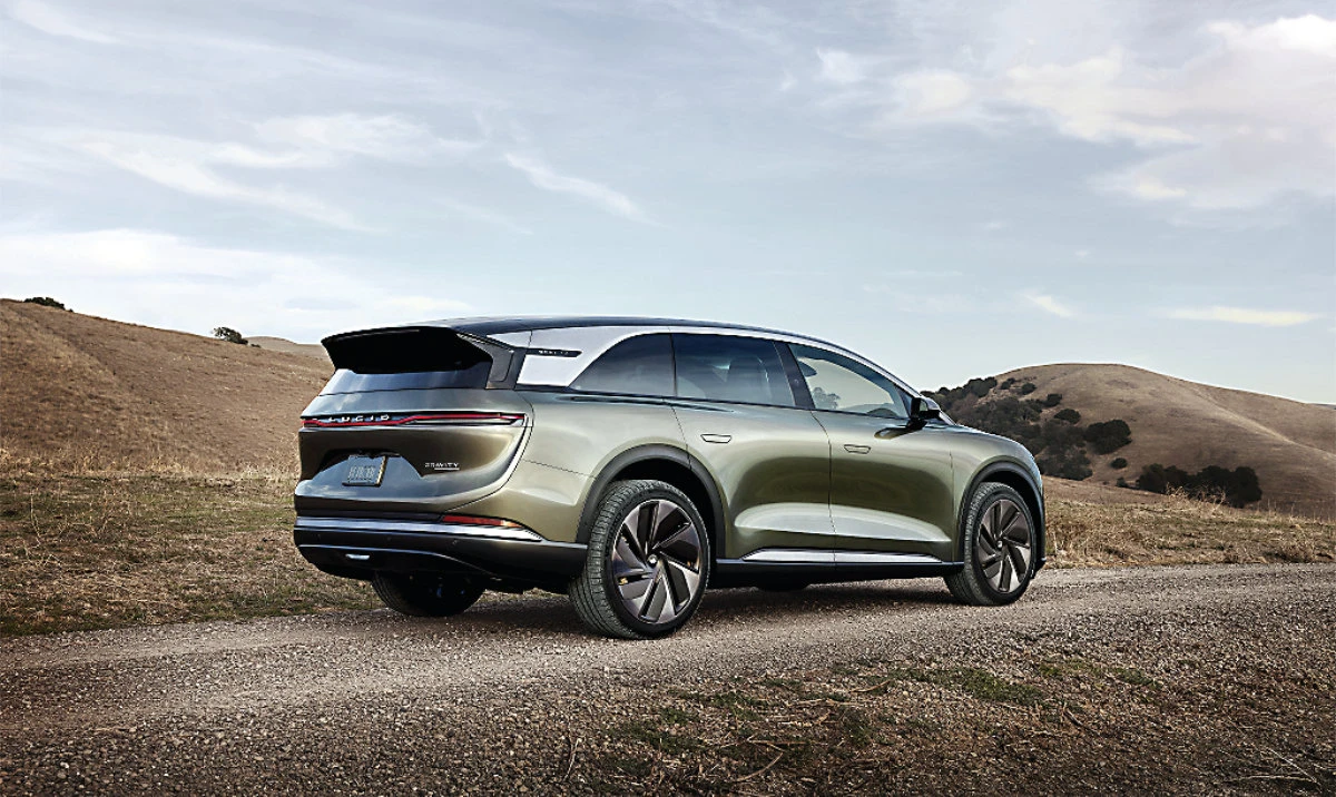 Lucid Gravity provides the interior space and practicality of a full-size SUV within the exterior footprint of a mid-size SUV.