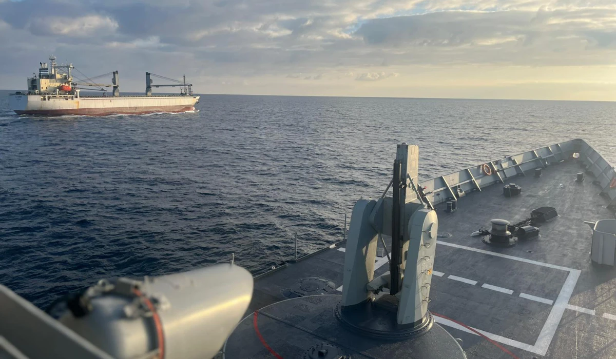 The maritime security firm Ambrey said the attack saw the suspects steal three small boats equipped with 60-horsepower engines. (X @EUNAVFOR)