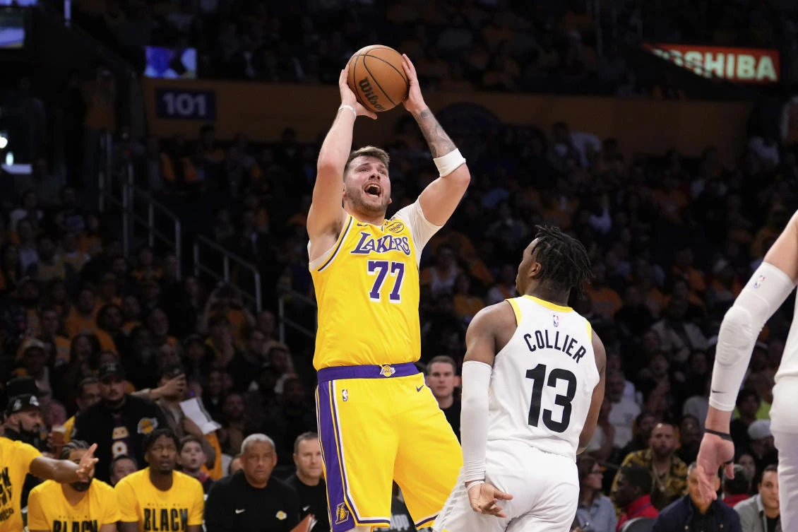 The game was Luka Doncic’s first in nearly seven weeks since he strained his left calf on Christmas with the Dallas Mavericks. (AP)