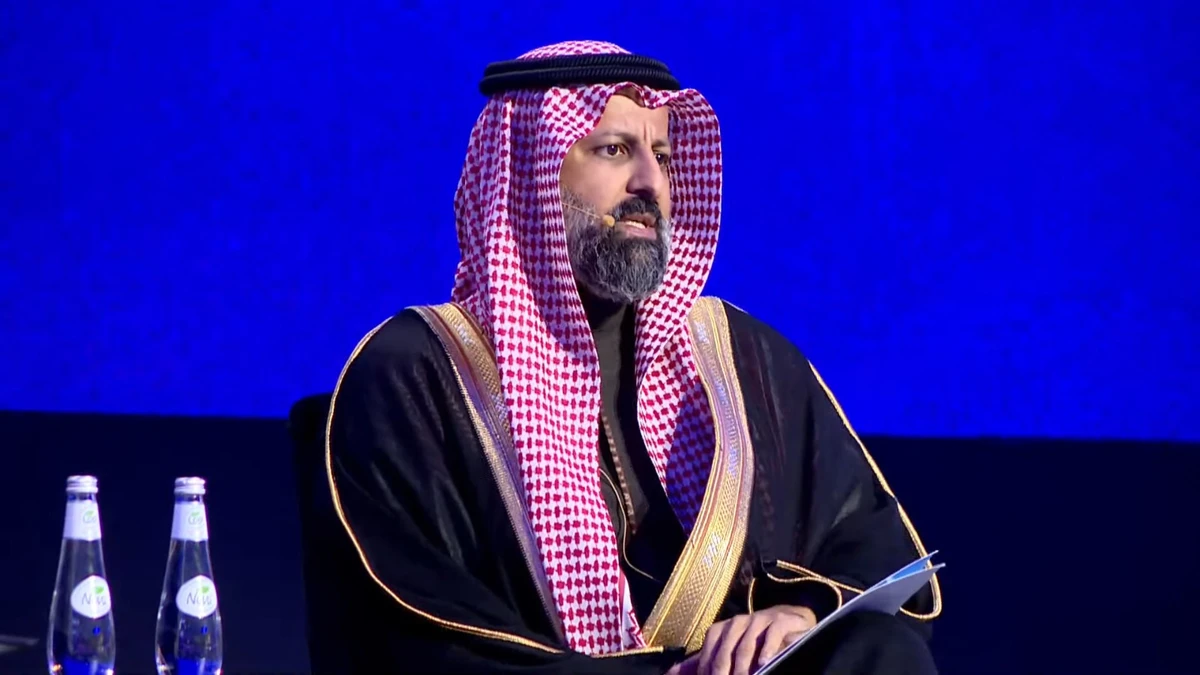 Mohammed El-Kuwaiz, chairman of the Capital Market Authority, speaking at LEAP 2025. Screenshot