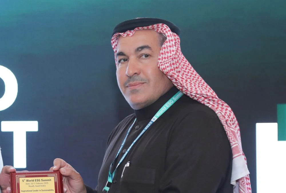 Ahmed Al-Anzi at the World ESG Summit in Riyadh. (AN Photo)