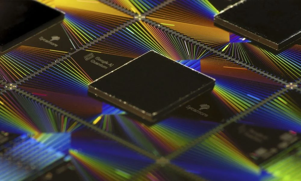 An illustration of the Google Sycamore quantum processor. (AFP)