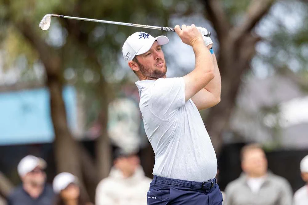 Sam Horsfield of Majesticks GC is tied for the lead following the second round of LIV Golf Adelaide. (LIV Golf)