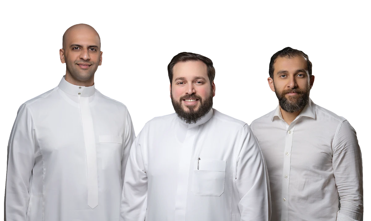 Co-founders of lite Fahad Anteet, Mohamed Faheem, and Soliman Aldukhil.