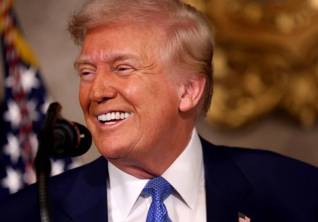 US President Donald Trump delivers remarks after signing an executive order on expanding access to IVF at his Mar-a-Lago resort on February 18, 2025 in Palm Beach, Florida. (Getty Images via AFP)