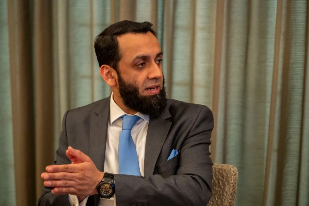 Pakistan Federal Minister for Information and Broadcasting Attaullah Tarar spoke to Arab News on the sidelines of the fourth Saudi Media Forum. (AN Photo/Loai El-Kelawy)