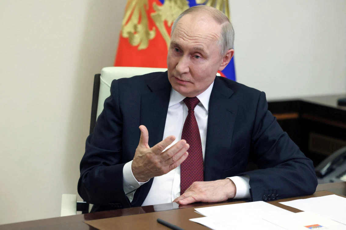 President Vladimir Putin said Europe had ‘nothing with’ the talks in Riyadh, as they were focused on establishing trust between Moscow and Washington. (Sputnik via Reuters)