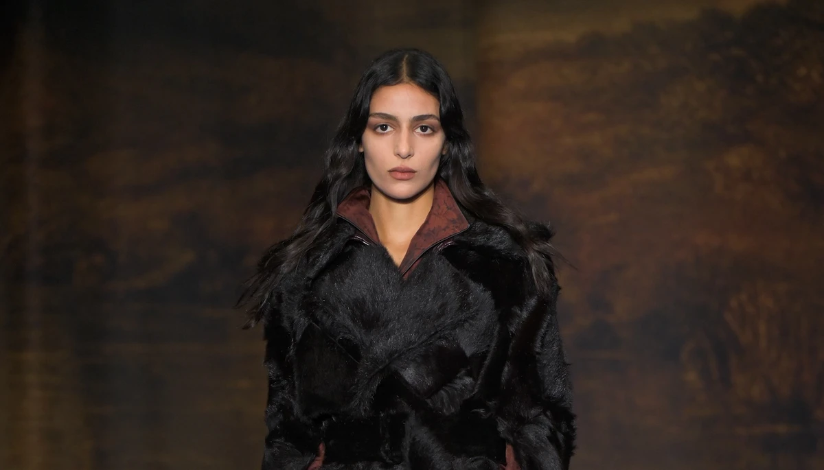 Nora Attal hit the runway for Burberry. (Getty Images)