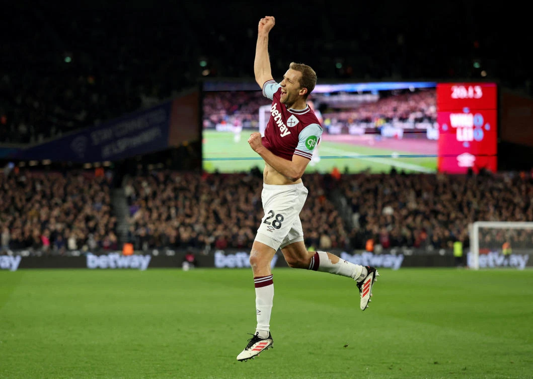 Tomas Soucek scored West Ham’s opener. (Reuters)