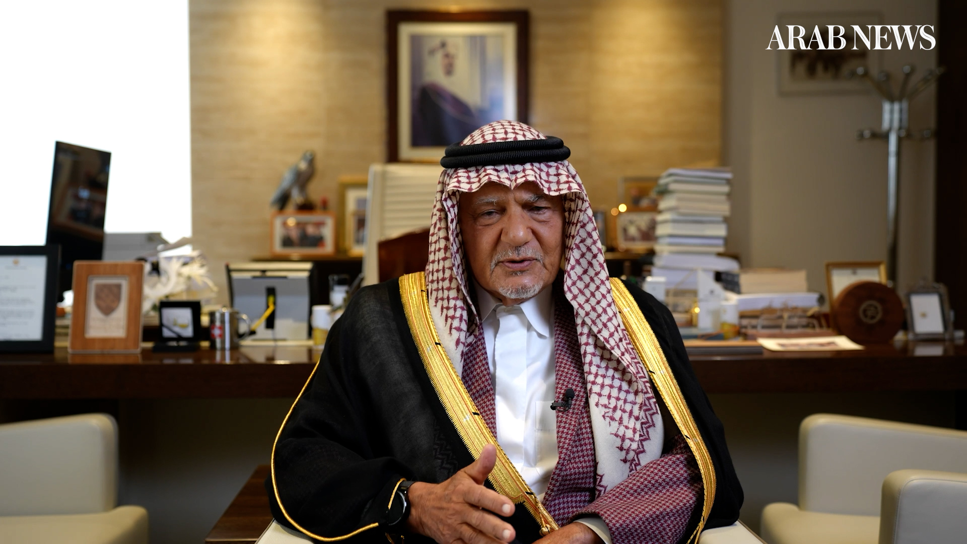 Prince Turki Al-Faisal spoke on the crisis in Gaza, Ukraine, Lebanon and other hotspots on ‘Frankly Speaking.’ (AN Photo)