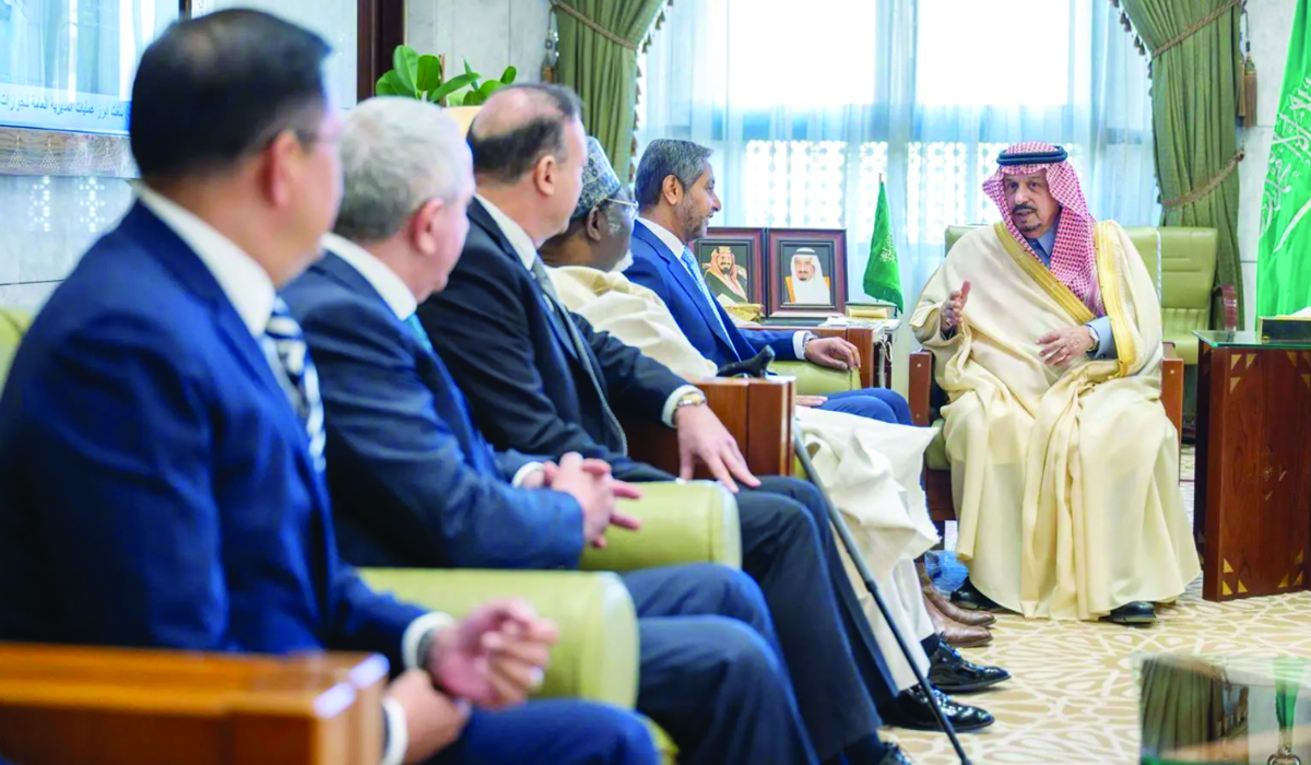 Riyadh governor Prince Faisal bin Bandar holds talks with foreign ambassadors to Saudi Arabia. (Supplied)