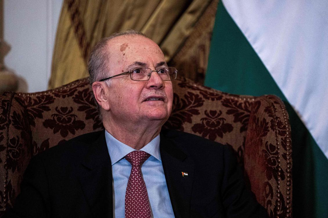 Palestinian Foreign Minister Mohammed Mustafa in Cairo on the eve of an extraordinary Arab League summit on Gaza, March 3, 2025. (AFP)