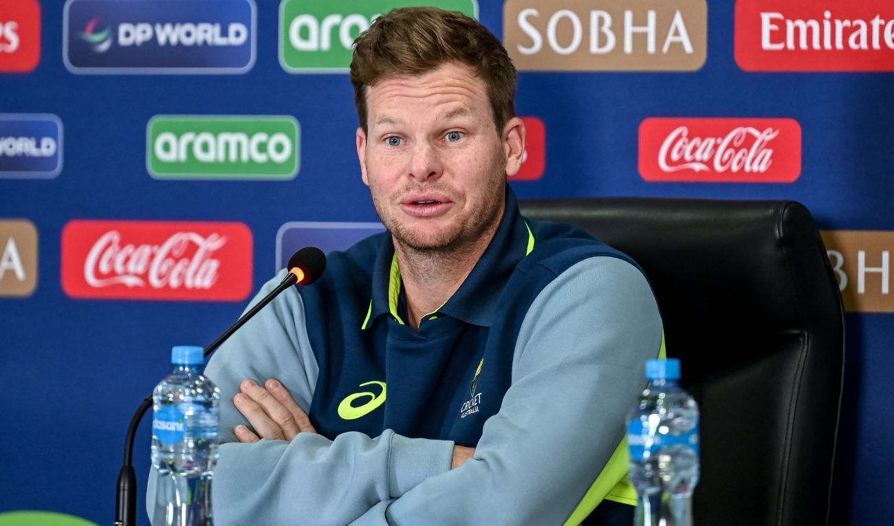 Australia's captain Steve Smith speaks during a press conference at the Gaddafi Stadium in Lahore on February 21, 2025. (AFP/File)
