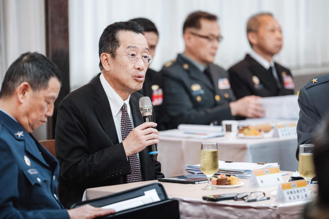 Taiwan’s Defense Minister Wellington Koo said ‘using deterrence and strength to achieve peace” has been the long-standing consensus between Taipei and Washington.’ (Taiwan’s Ministry of National Defense/AFP)