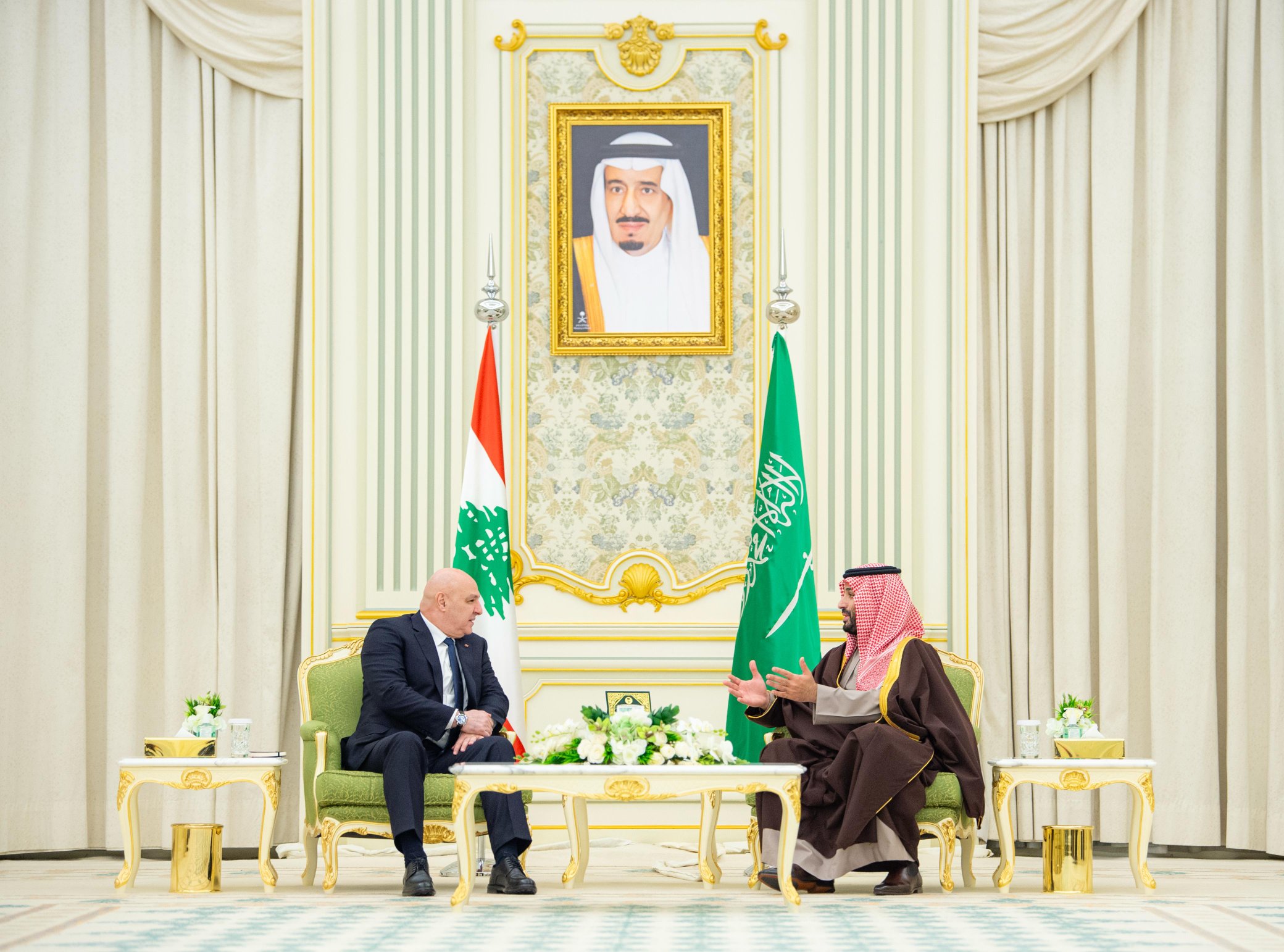 Saudi Crown Prince Mohammed bin Salman held a meeting with Lebanese President Joseph Aoun in Riyadh on Monday. Photo/Supplied