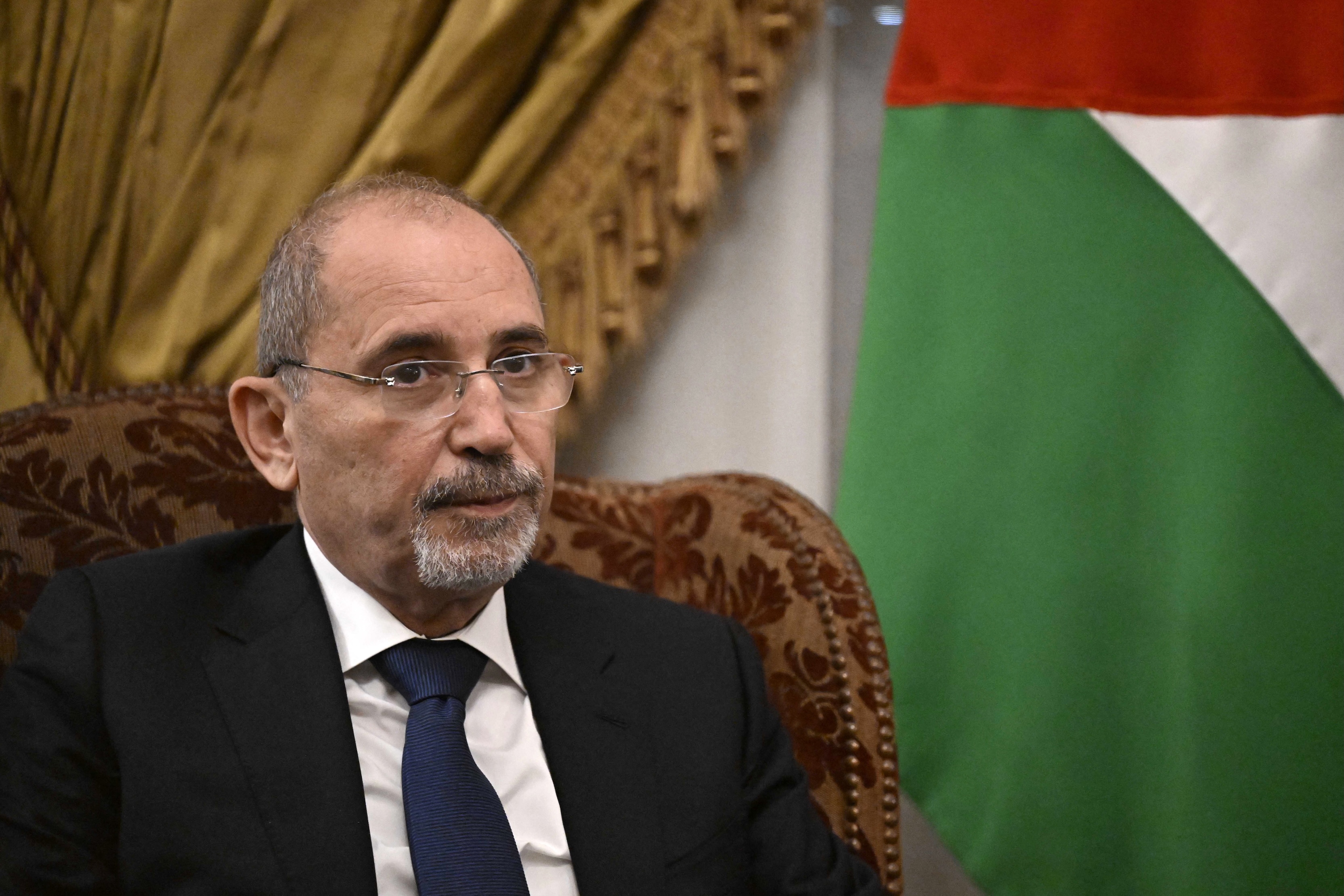 Jordan's Foreign Minister Ayman Safadi attended a ministerial meeting in Saudi Arabia. (AFP)