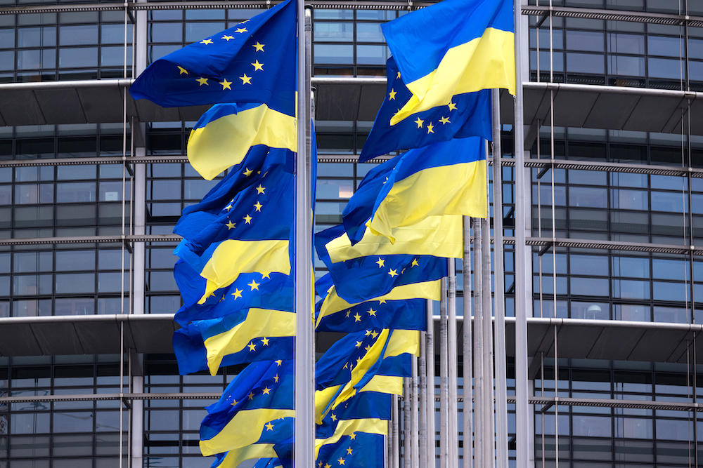 European leaders on Thursday backed plans to spend more on defense and continue to stand by Ukraine. (AFP file photo)