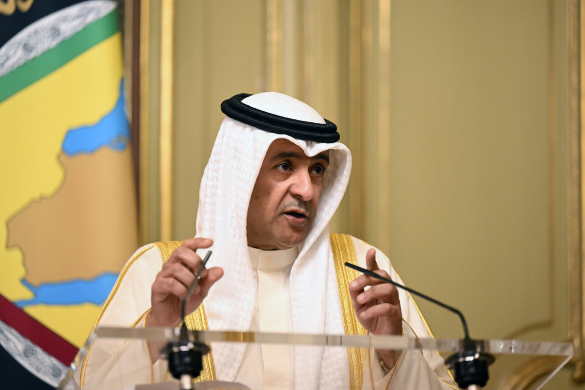 Secretary General of the Gulf Cooperation Council Jasem Al-Budaiwi. (AFP/File)