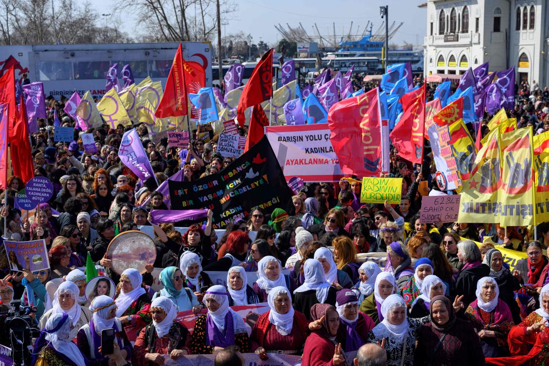 Protesters on International Women’s Day demand equal rights, end to discrimination, sexual violence