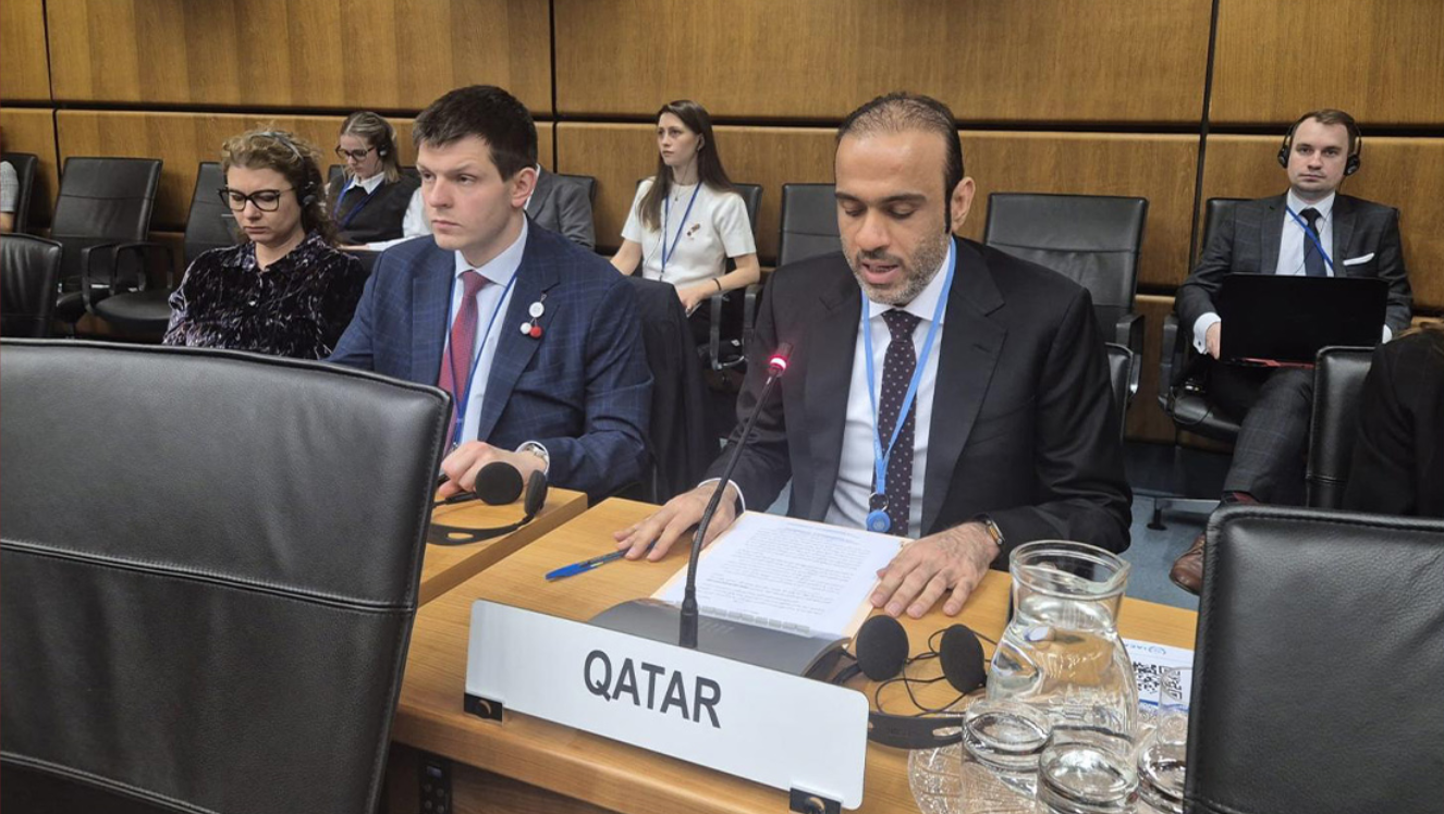 Qatar's Ambassador and Permanent Representative to the United Nations Office and International Organizations in Vienna, Jassim Yacoub Al Hammadi, before the session of the IAEA Board of Governors in Vienna. (QNA)