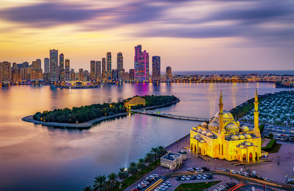 Sharjah is a key destination for manufacturing, services, and finance, with nearly 96 percent of its economy non-oil-based. Shutterstock