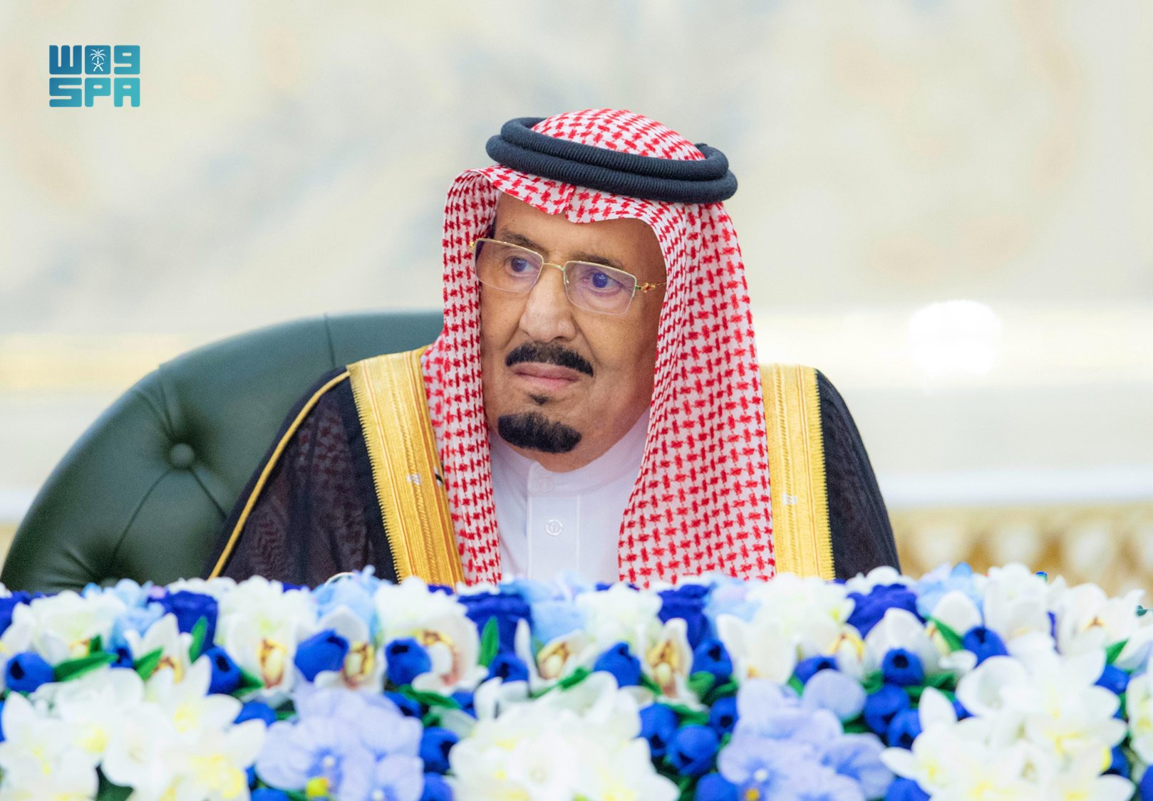 Saudi Arabia’s King Salman chairs Tuesday’s Cabinet session. (SPA)