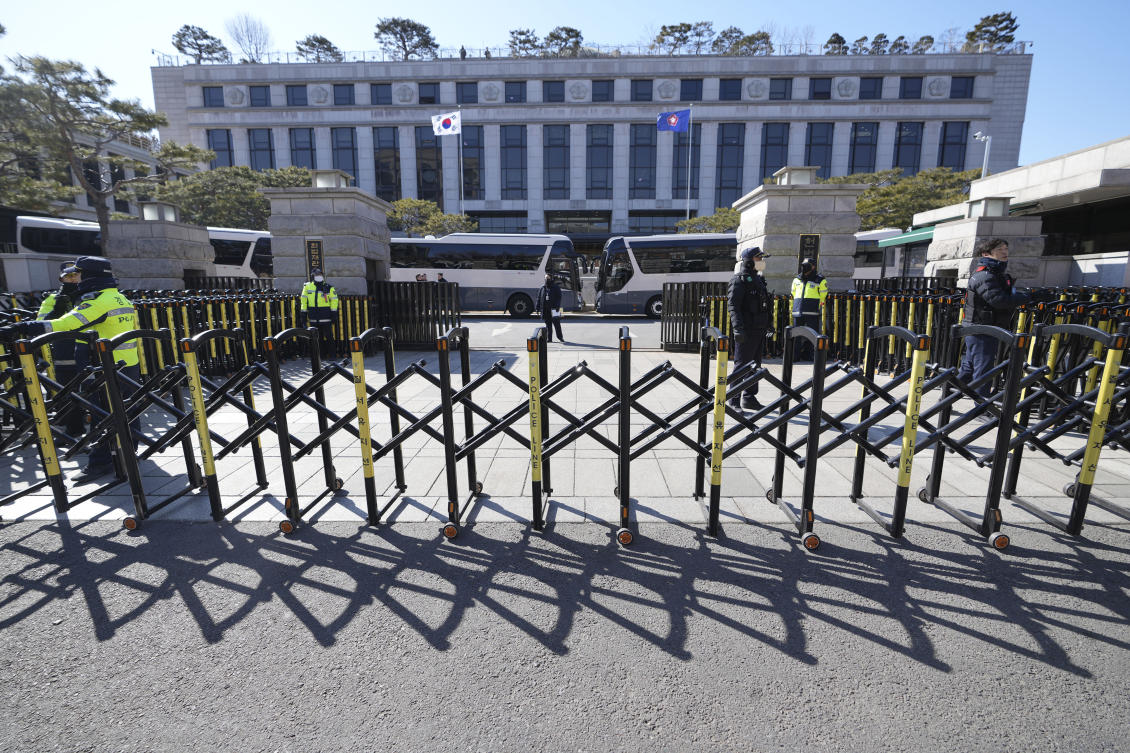 South Korea’s air traffic authorities will ban drones from flying around the Constitutional Court in Seoul from Thursday. (AP)