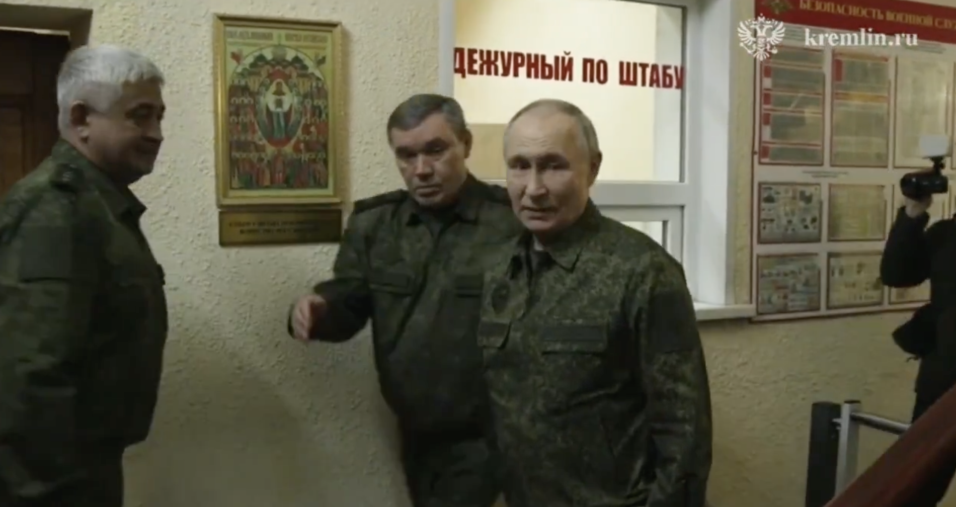 Russian President Vladimir Putin during his visit to the western Russian region of Kursk. (Screengrab)