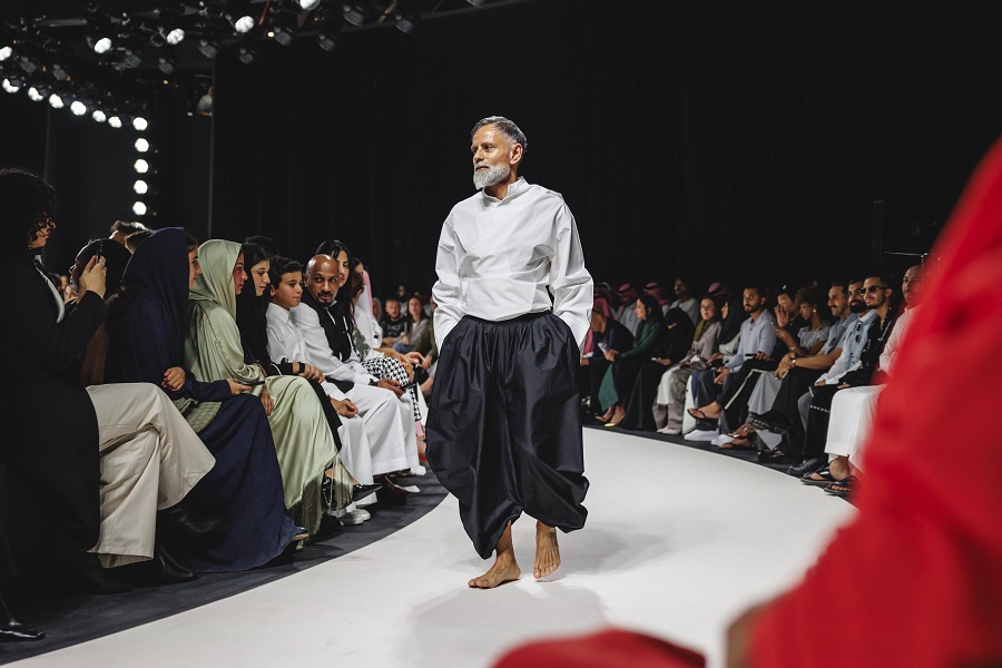 The label’s minimalist designs and sharp tailoring are reshaping Saudi menswear by reimagining traditional garments from the Kingdom’s history through a contemporary lens. (Supplied)