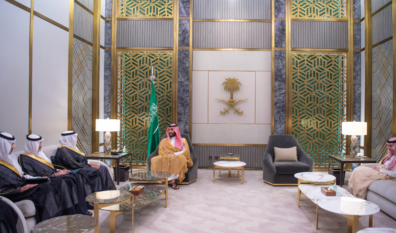 Saudi Crown Prince Mohammed bin Salman, on behalf King Salman, received newly-appointed Saudi ambassadors to a number of countries. (SPA)