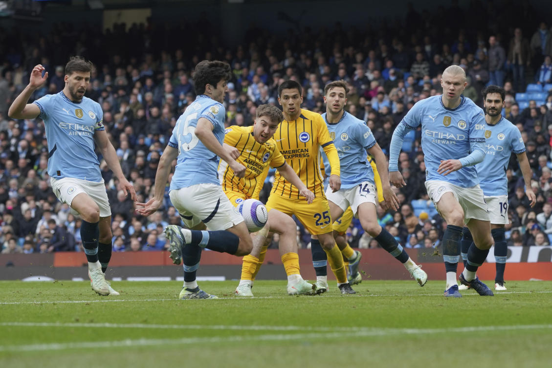 Man City held by Brighton to leave Champions League hopes in balance
