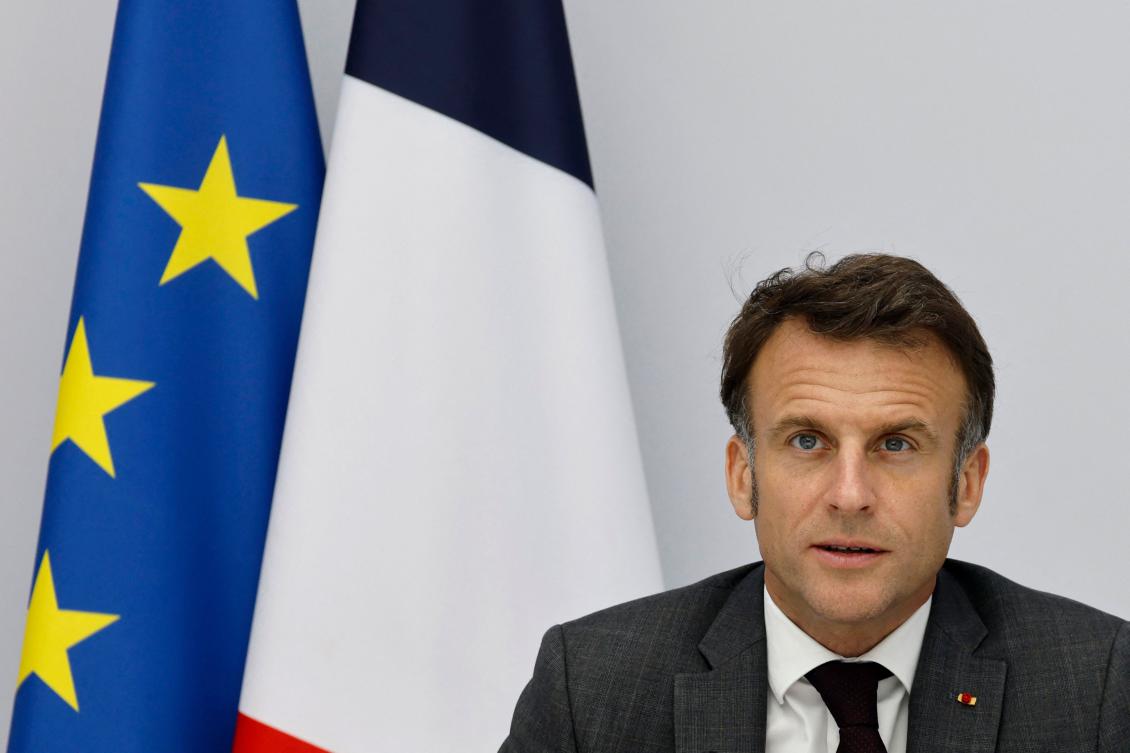 French President Emmanuel Macron on Saturday ruled out bringing back mandatory military service but said he wanted to mobilize society in the face of Russian aggression and would make an announcement in the coming weeks. (AFP)