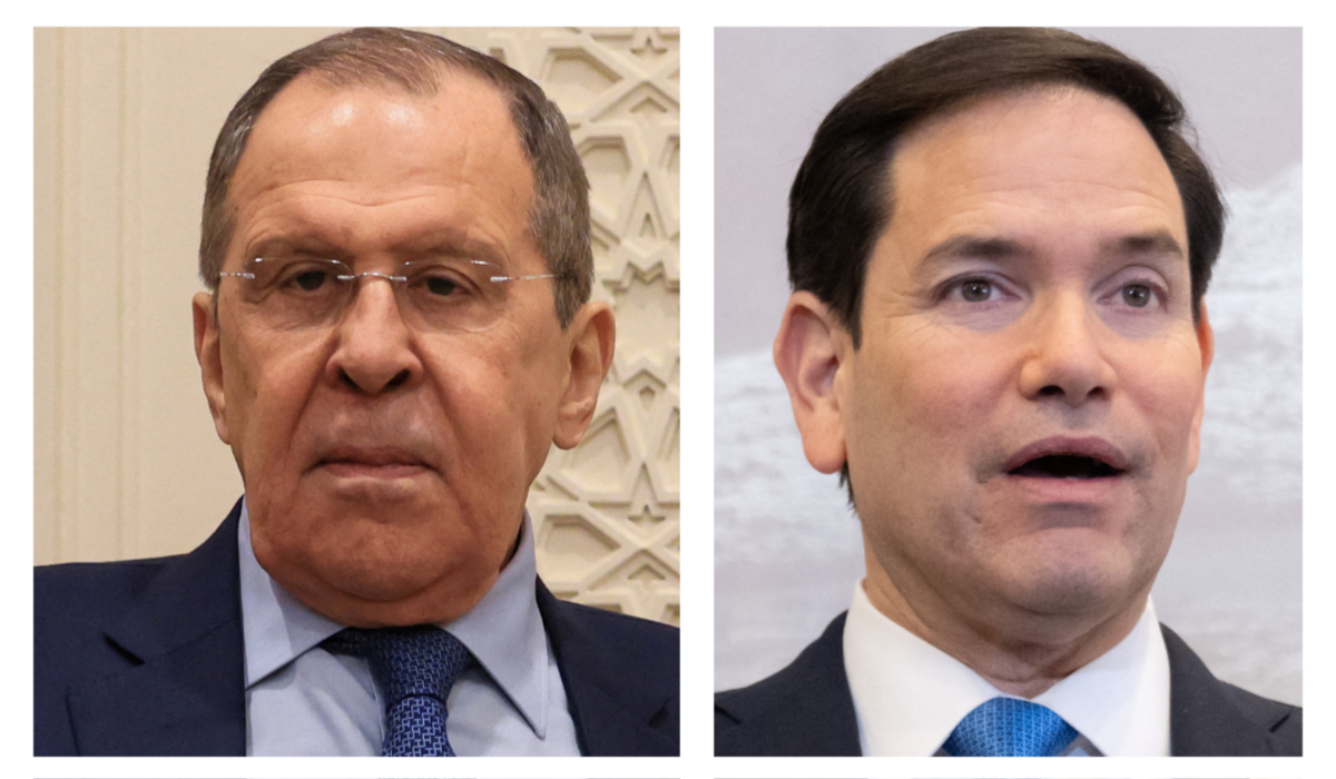 Russia's Foreign Minister Sergei Lavrov (L) and US Secretary of State Marco Rubio. (REUTERS)
